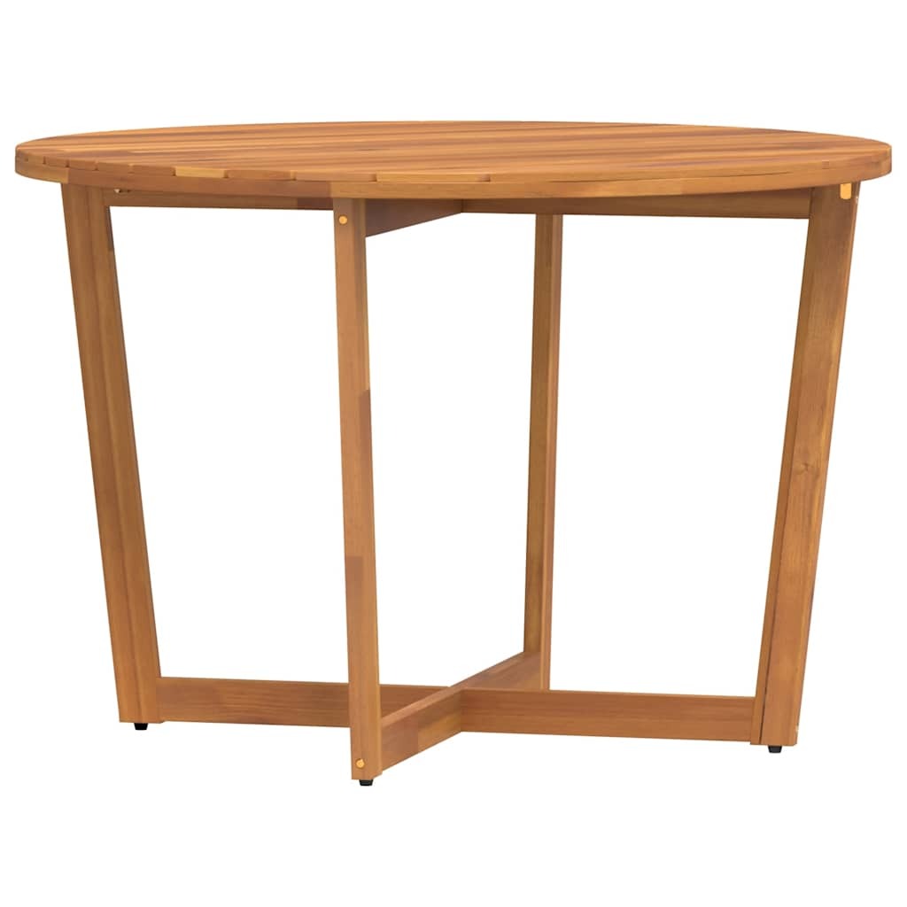 Garden Dining Table Round 110x75 cm Solid Wood Acacia