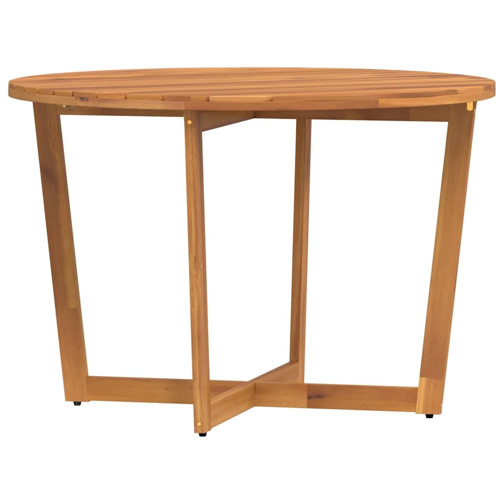 Garden Dining Table Round 110x75 cm Solid Wood Acacia