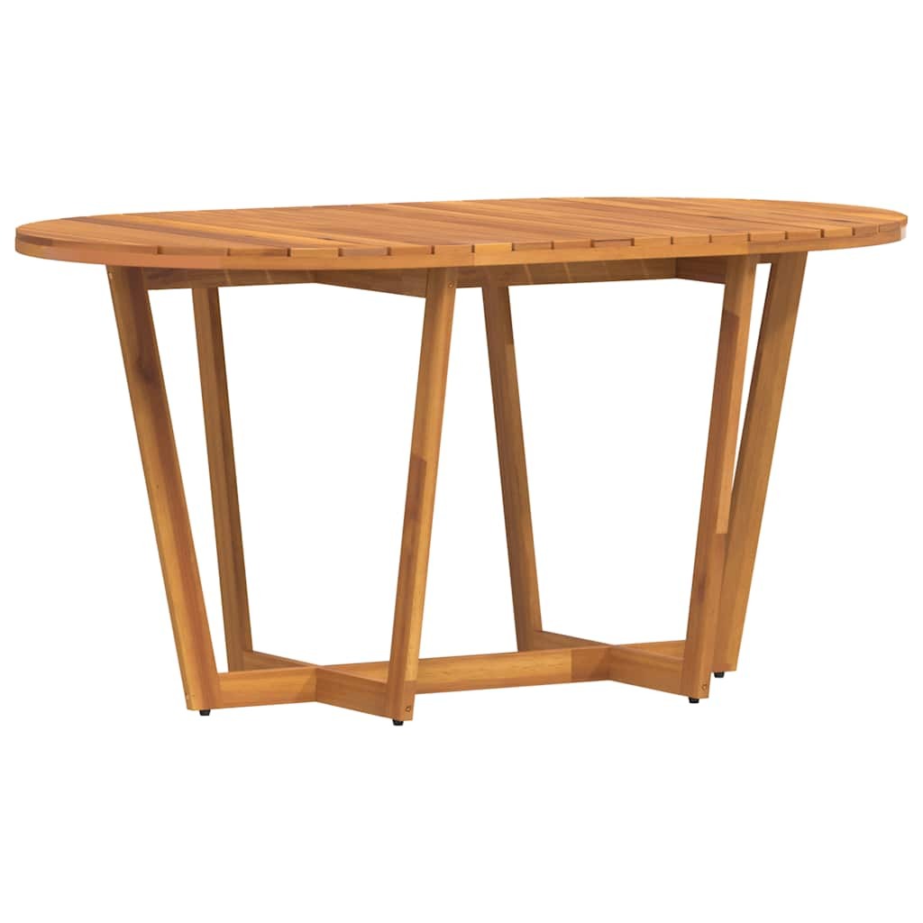 Garden Dining Table Oval 150x90x75 cm Solid Wood Acacia