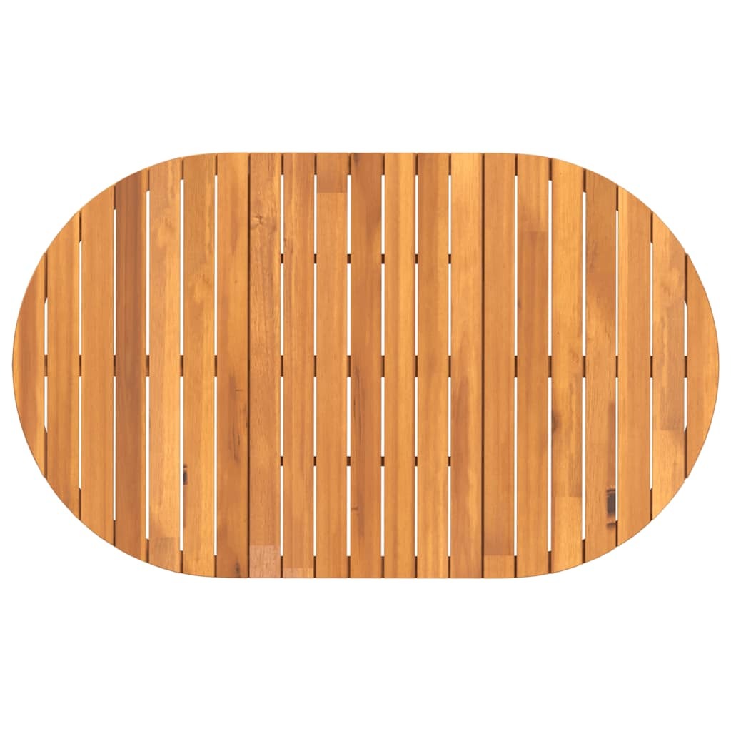 Garden Dining Table Oval 150x90x75 cm Solid Wood Acacia