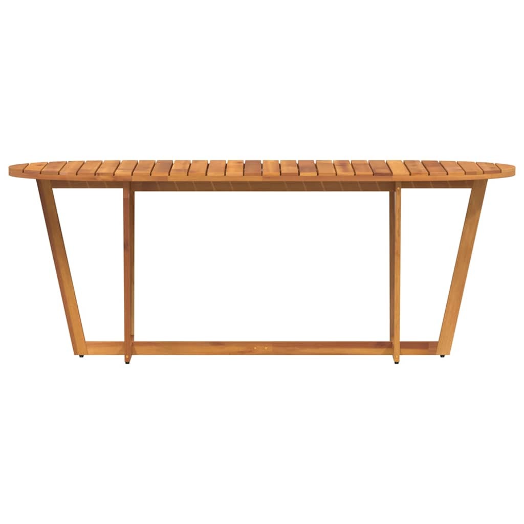 Garden Dining Table Oval 200x90x75 cm Solid Wood Acacia