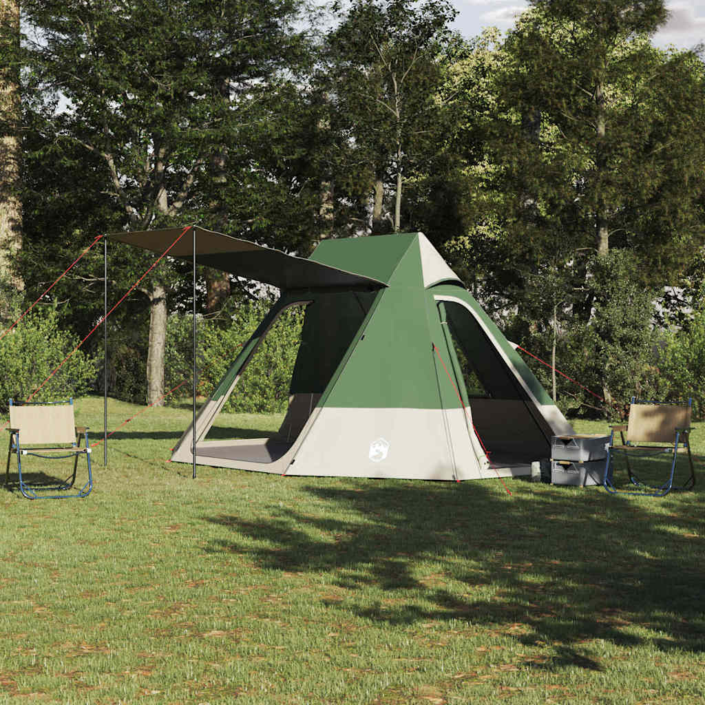 Camping Tent with Roof Green 482 x 360 x 227 cm Taffeta
