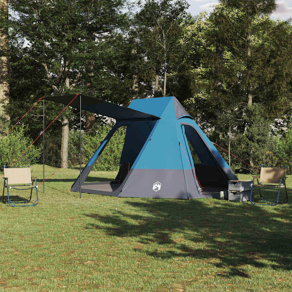 Camping Tent with Roof Blue 482 x 360 x 227 cm Taffeta