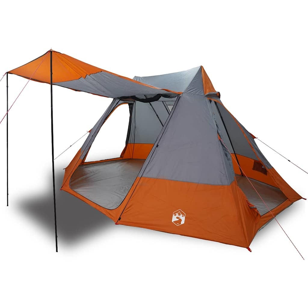 Camping Tent Grey and Orange 482 x 360 x 227 cm Taffeta