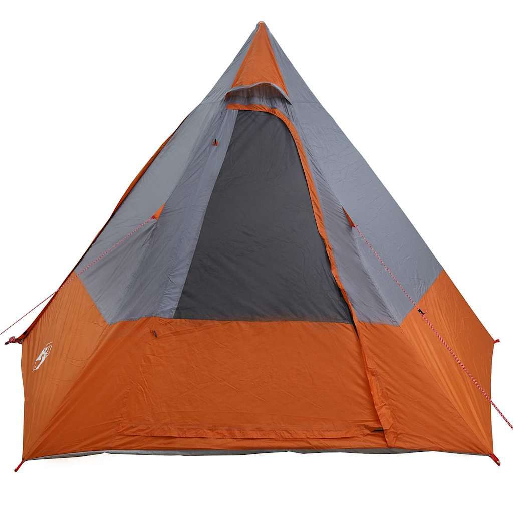 Camping Tent Grey and Orange 482 x 360 x 227 cm Taffeta