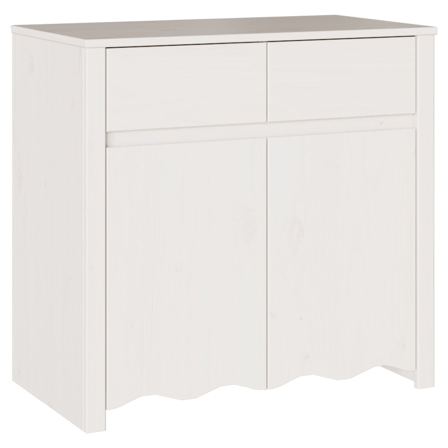 Sideboard Drammen White 79 x 43 x 75.5 cm Solid Pine wood