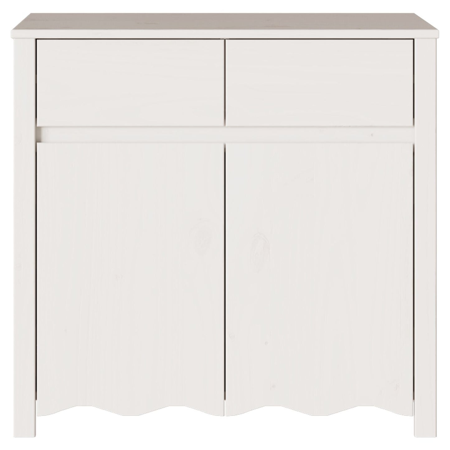 Sideboard Drammen White 79 x 43 x 75.5 cm Solid Pine wood