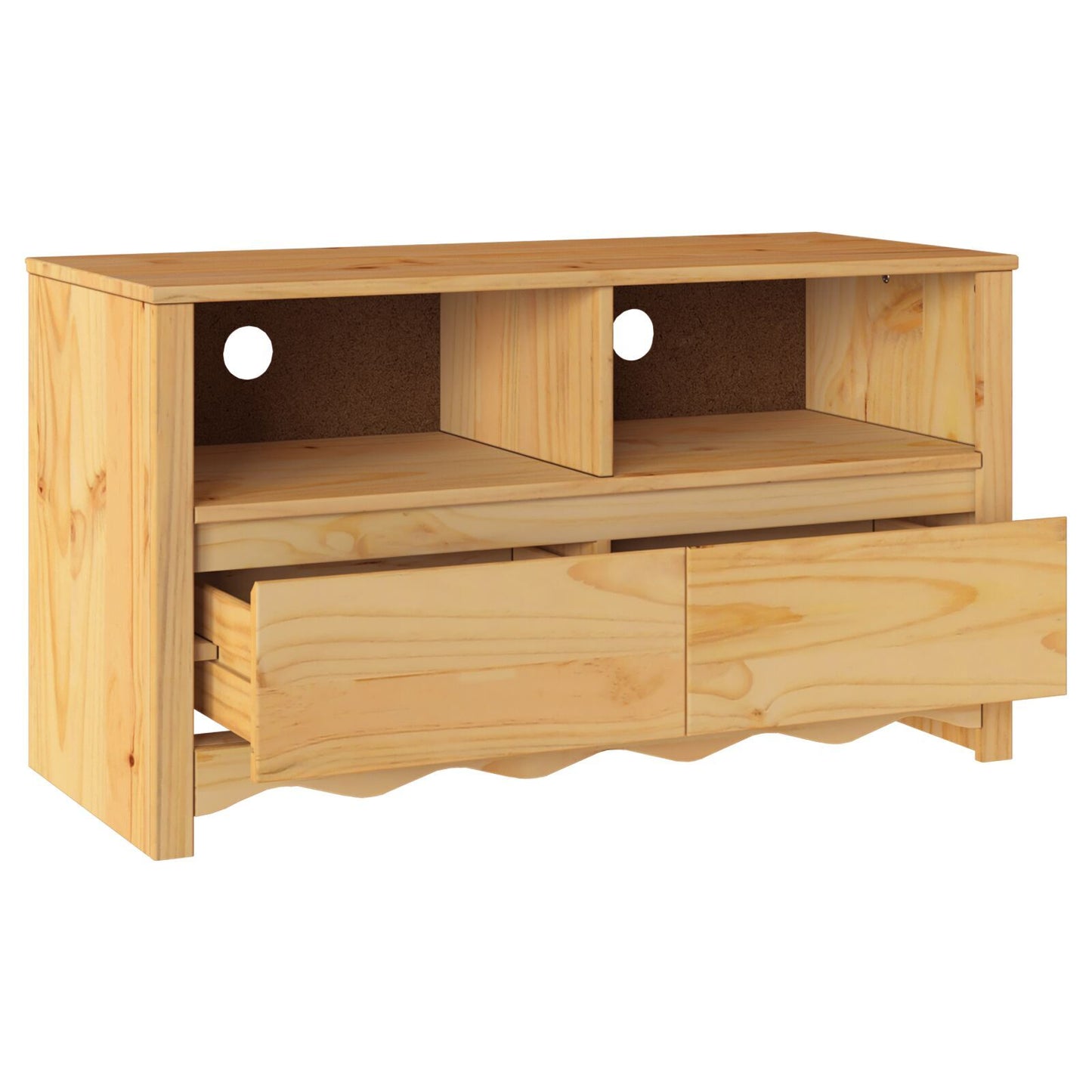 TV Cabinet Drammen Brown 99 x 43 x 55 cm Solid Pine wood