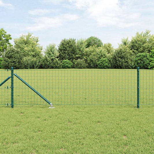 Fence Posts Manual 13 pcs Green 32mm 120 cm Galvanised steel