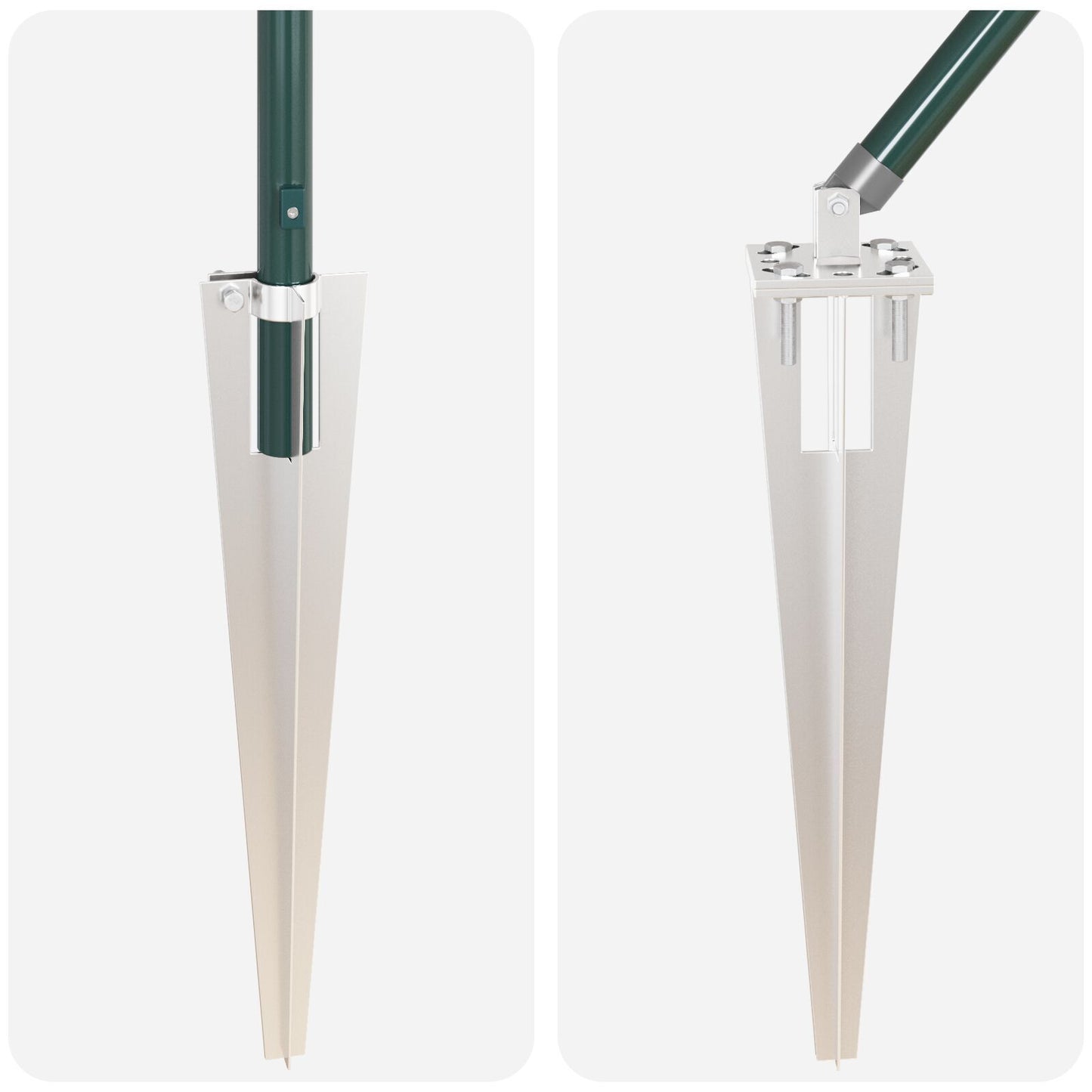 Fence Posts Manual 13 pcs Green 32mm 120 cm Galvanised steel