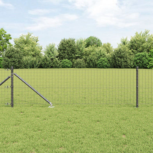 Fence Posts Manual 13 pcs Grey 32mm 80 cm Galvanised steel