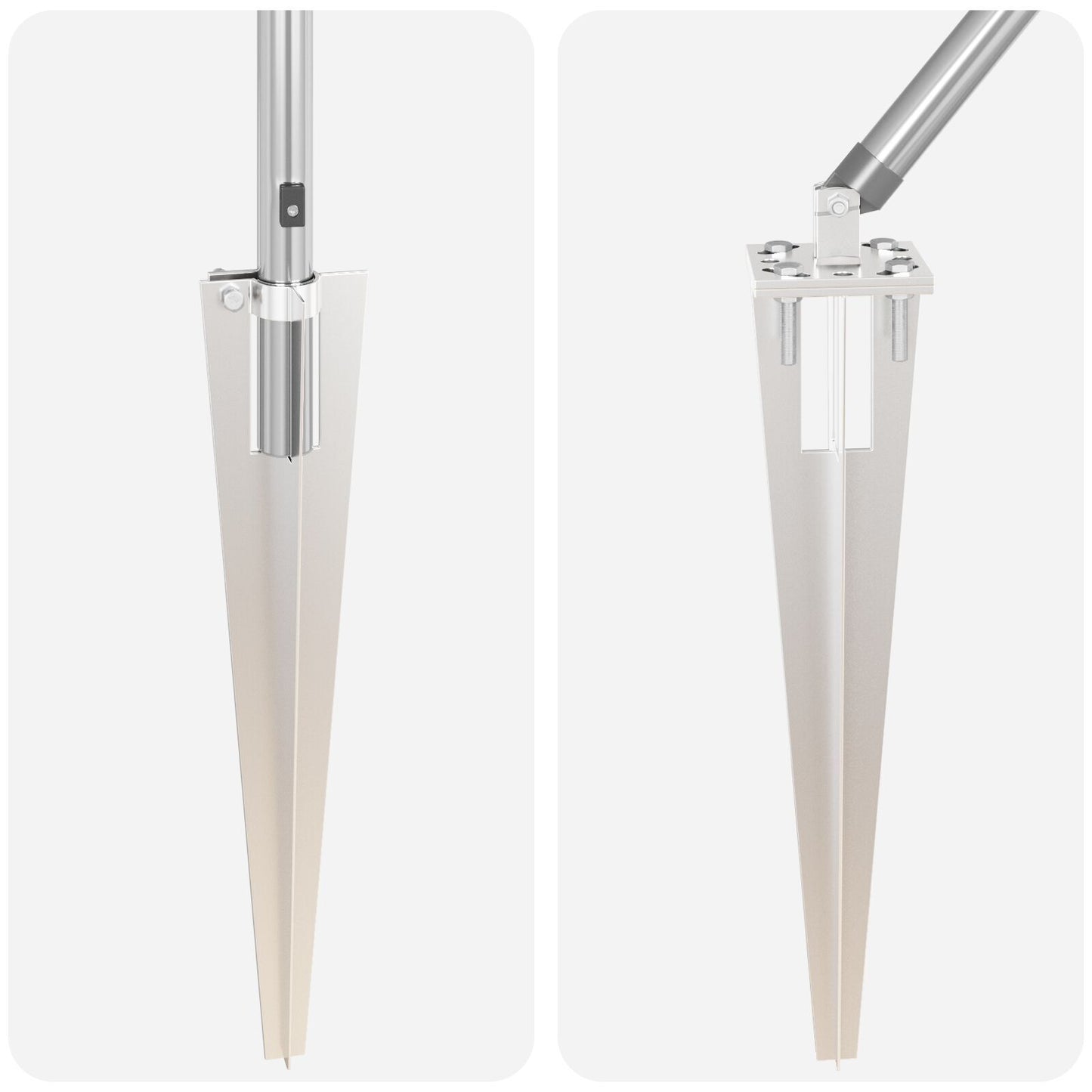 Fence Posts Manual 13 pcs Silver 32mm 60 cm Galvanised steel