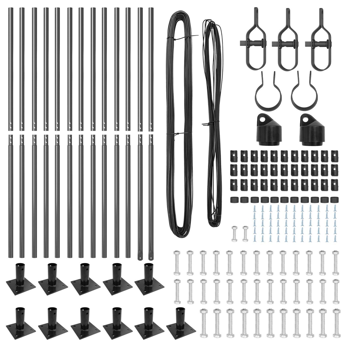 Fence Posts Manual 13 pcs Grey 32mm 170 cm Galvanised steel