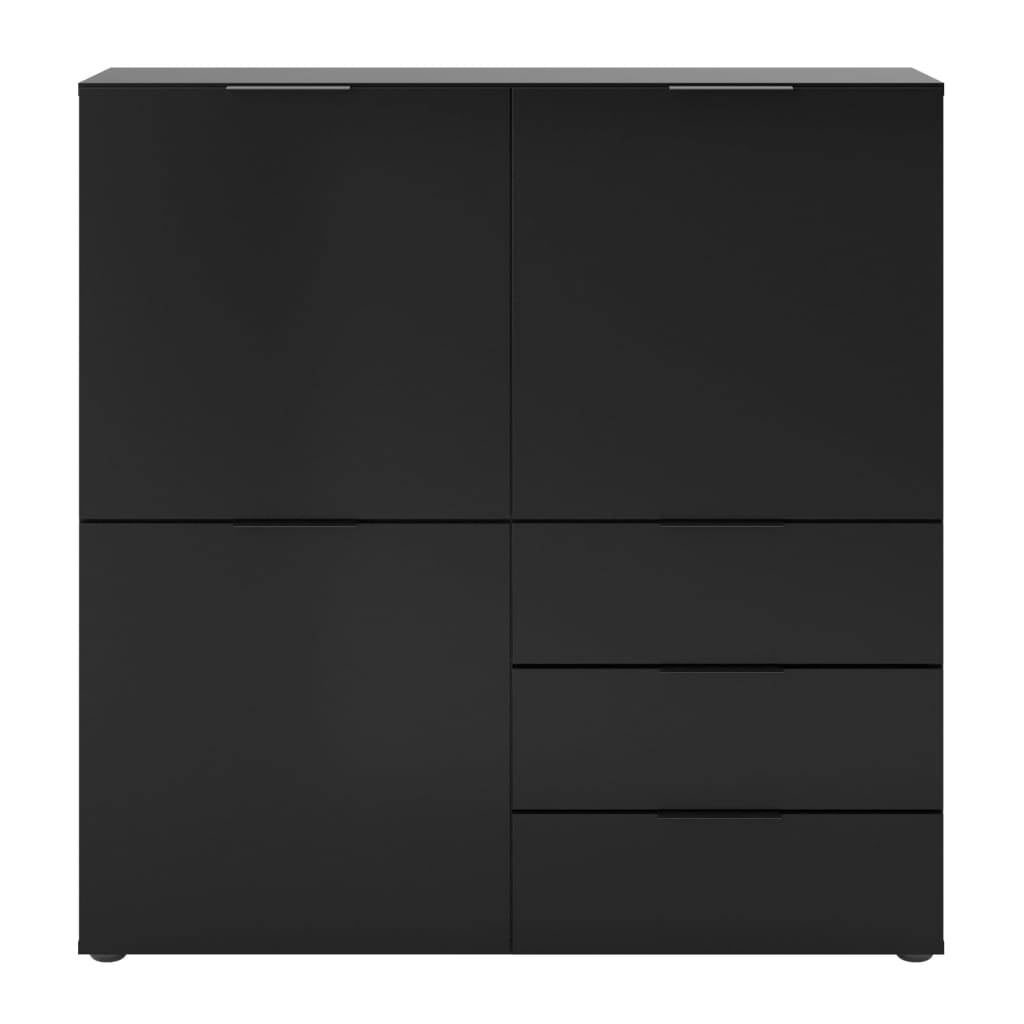 FMD Dresser with 3 Doors and 3 Drawers Black