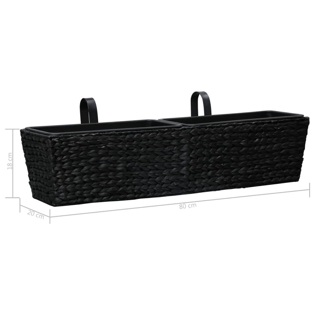 Planters 2 pcs Water Hyacinth Black