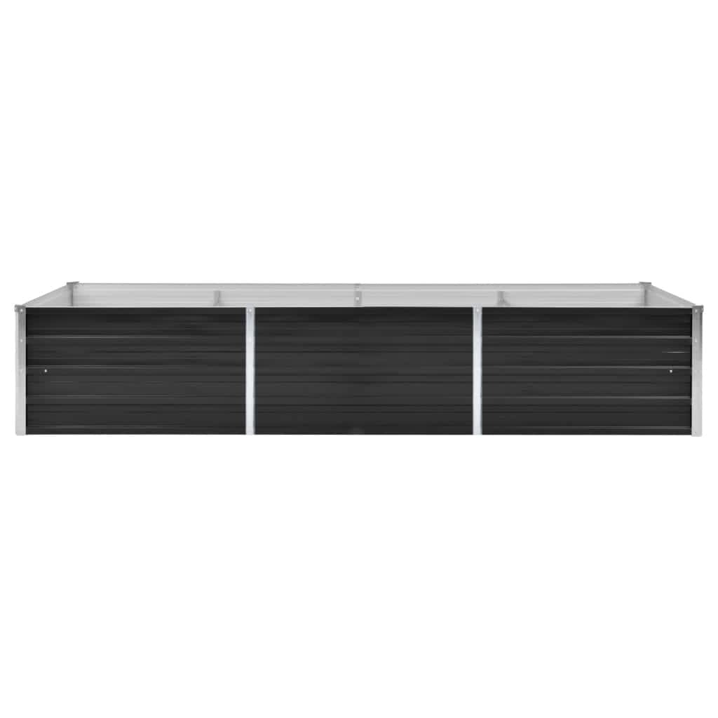 Garden Raised Bed Anthracite 240x80x45 cm Galvanised Steel