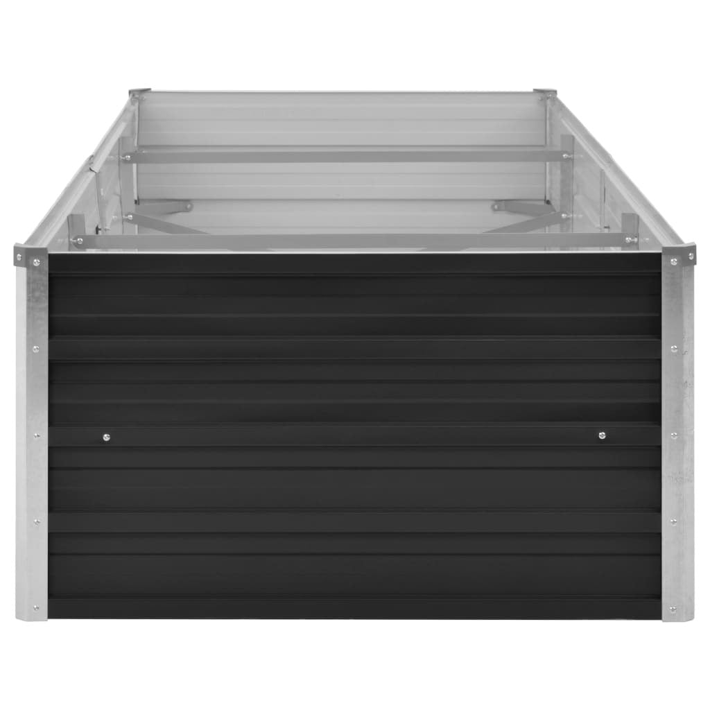 Garden Raised Bed Anthracite 240x80x45 cm Galvanised Steel