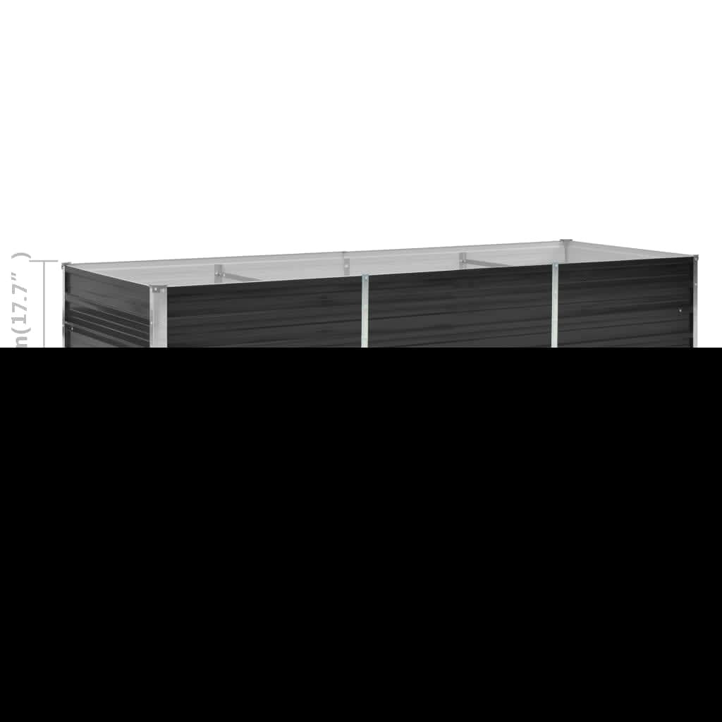 Garden Raised Bed Anthracite 240x80x45 cm Galvanised Steel