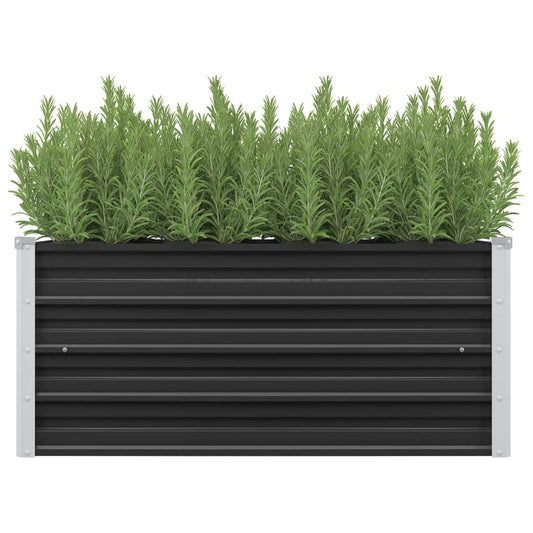 Garden Raised Bed Anthracite 100x40x45 cm Galvanised Steel