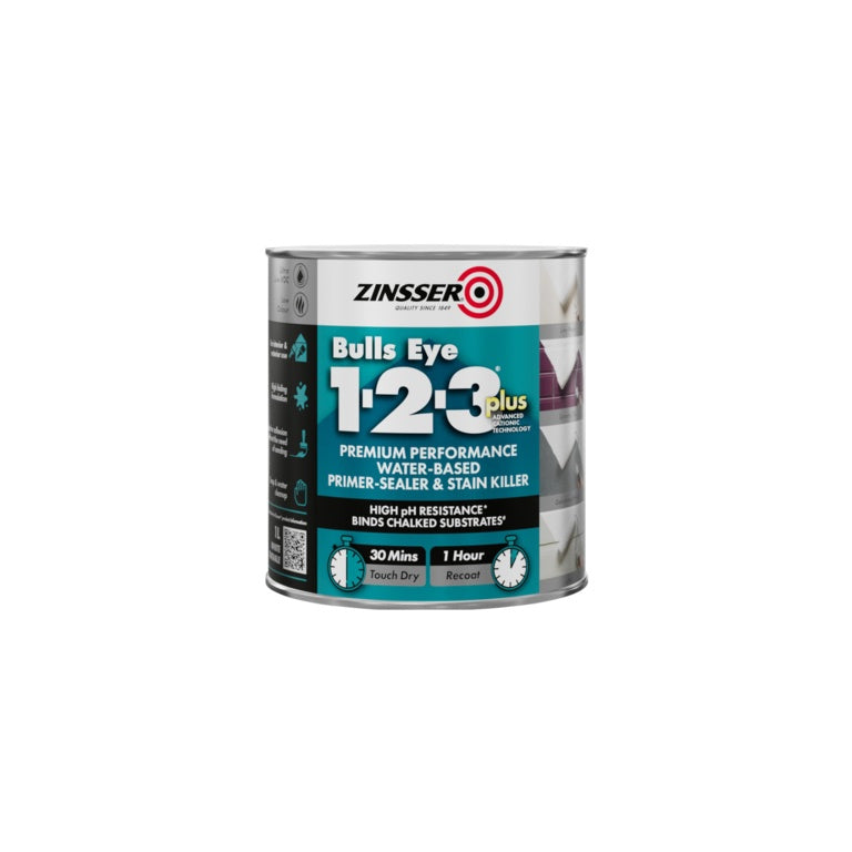 Zinsser Bullseye 1-2-3 Plus Water Based Primer 1L