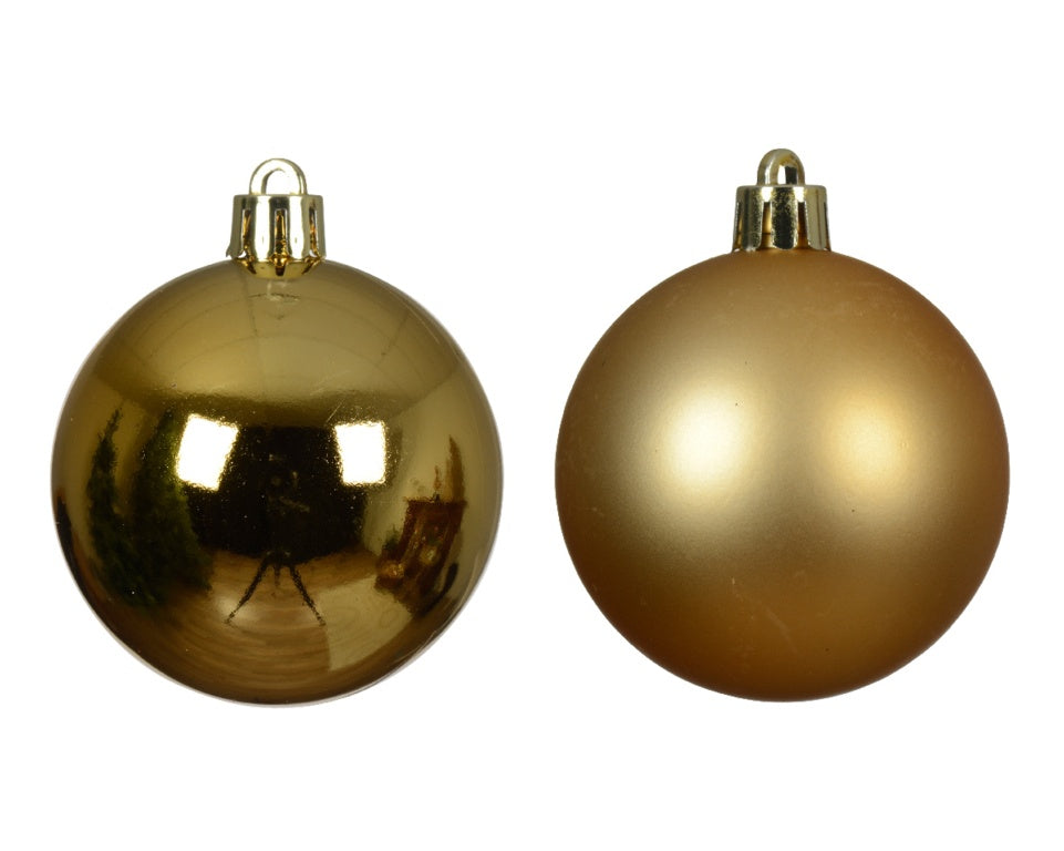Baubles Polystyrene Light Gold Pack 30 Assorted Sizes