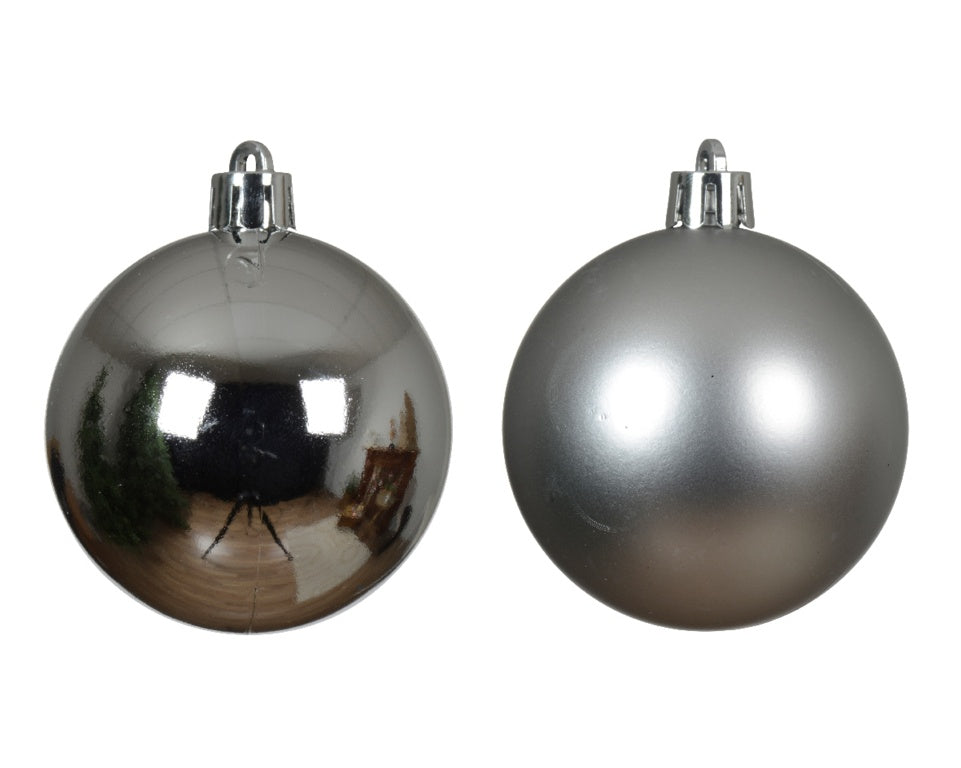 Baubles Polystyrene Silver Pack 30 Assorted Sizes