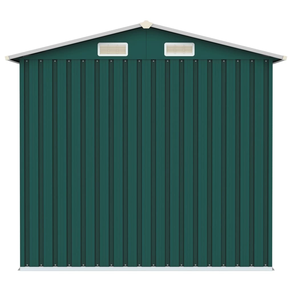 Garden Shed Green 205x129x183 cm Galvanised Steel