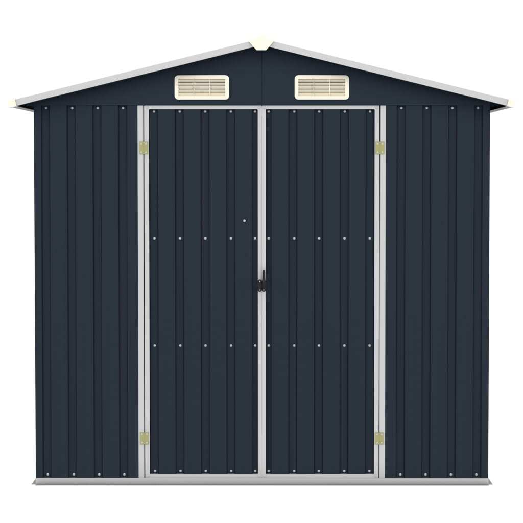 Garden Shed Anthracite 205x129x183 cm Galvanised Steel