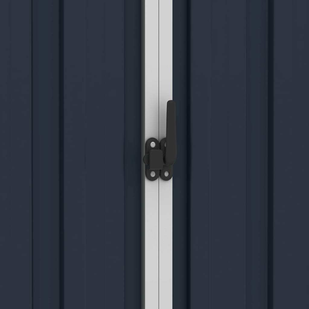 Garden Shed Anthracite 205x129x183 cm Galvanised Steel
