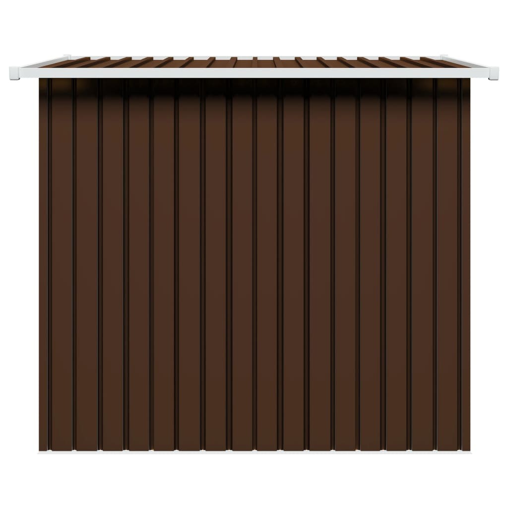 Garden Storage Shed Brown 194x121x181 cm Steel