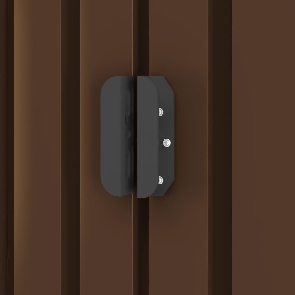 Garden Storage Shed Brown 194x121x181 cm Steel