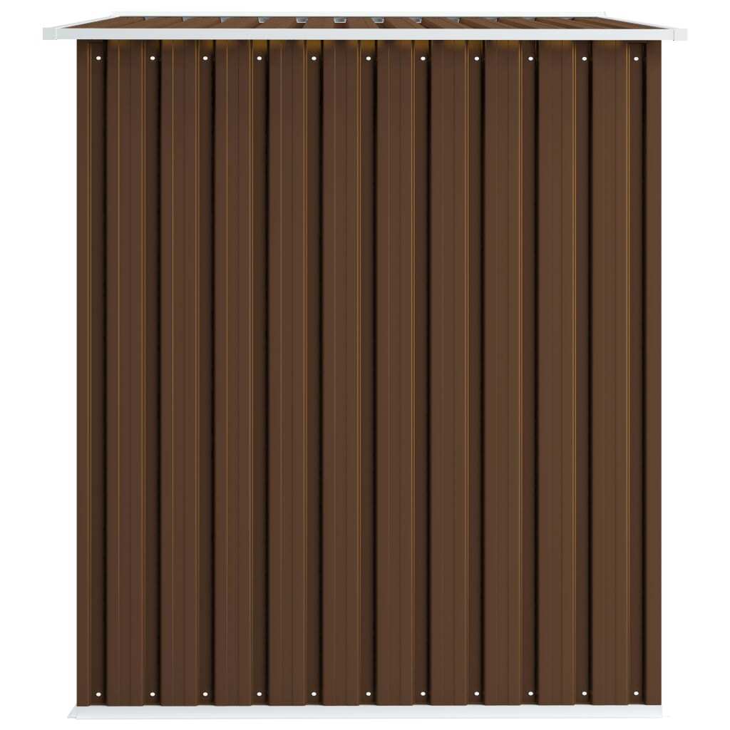 Garden Storage Shed Brown 257x205x178 cm Steel