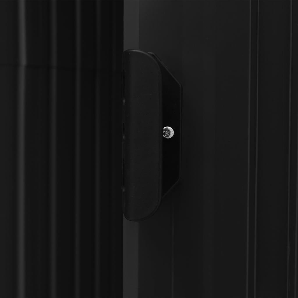 Garden Shed with Rack Anthracite 205x130x183 cm Iron