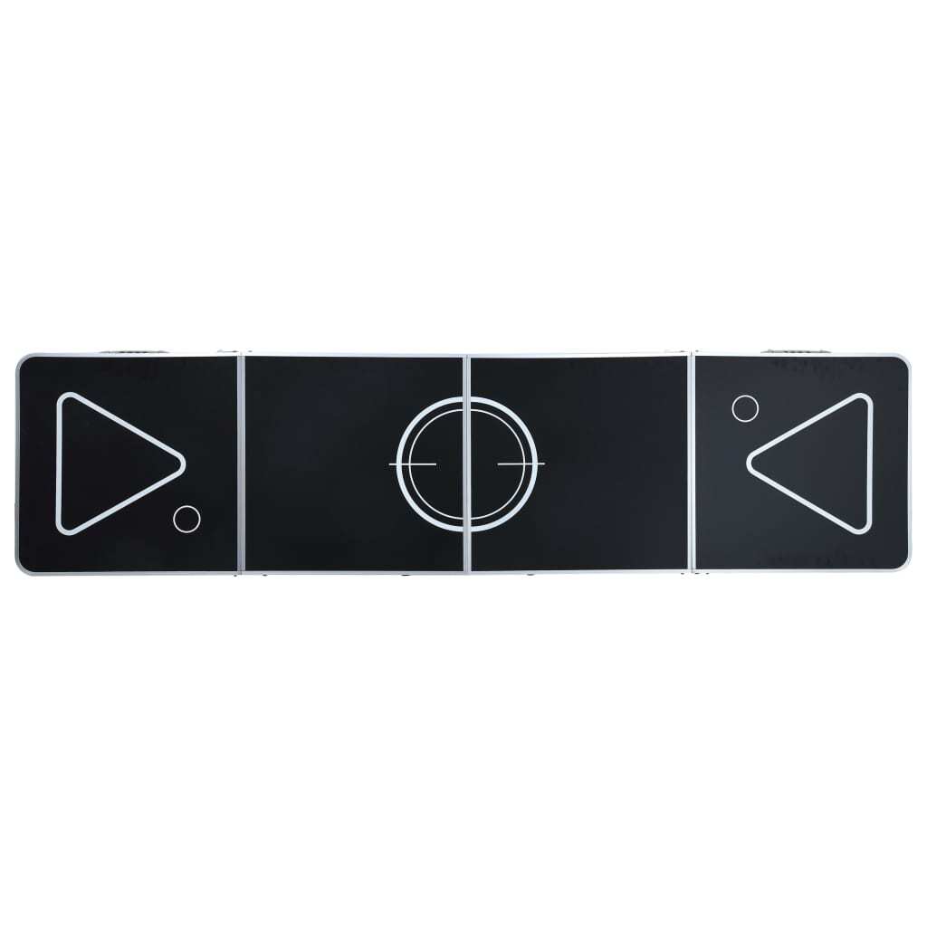 Folding Beer Pong Table 240 cm Black