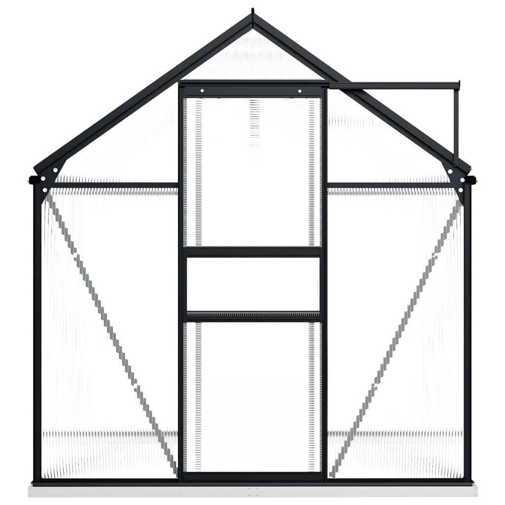 Greenhouse with Base Frame Anthracite Aluminium 3.61 m