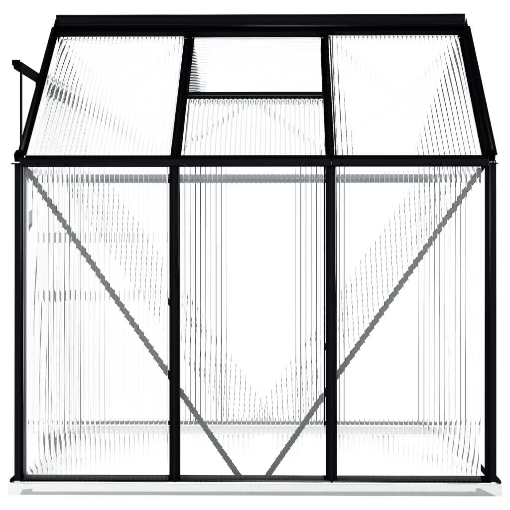 Greenhouse with Base Frame Anthracite Aluminium 3.61 m