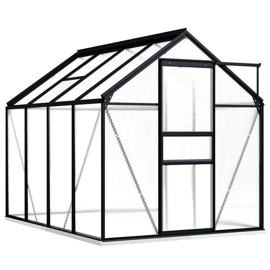 Greenhouse with Base Frame Anthracite Aluminium 4.75 m