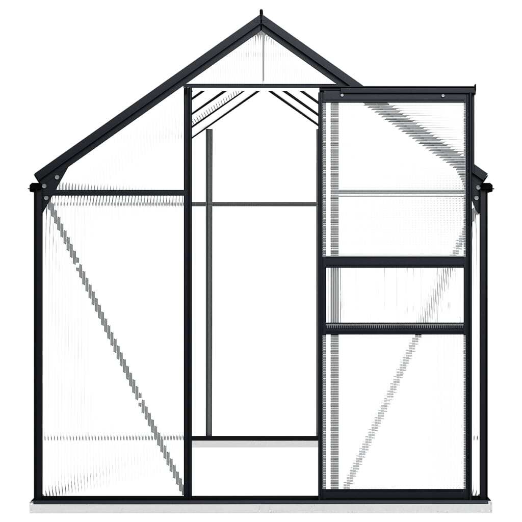 Greenhouse with Base Frame Anthracite Aluminium 4.75 m