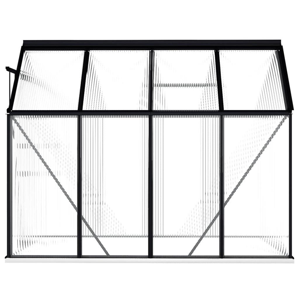 Greenhouse with Base Frame Anthracite Aluminium 4.75 m