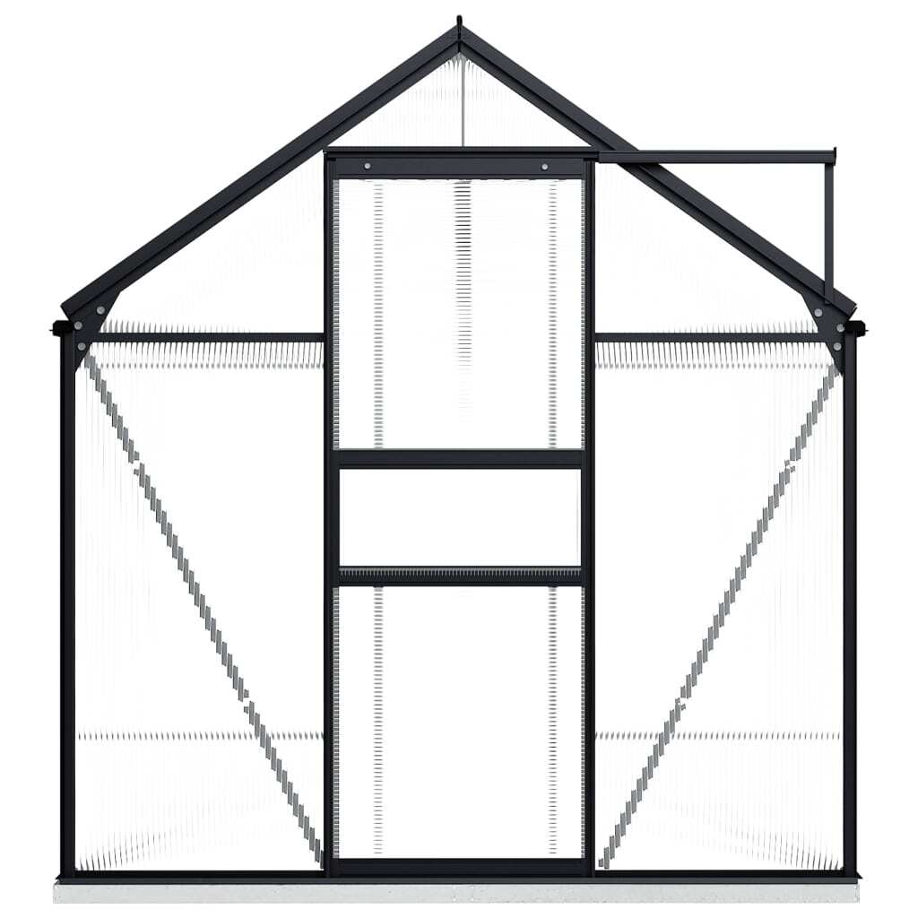 Greenhouse with Base Frame Anthracite Aluminium 7.03 m