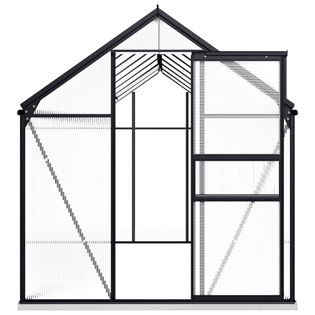 Greenhouse with Base Frame Anthracite Aluminium 9.31 m