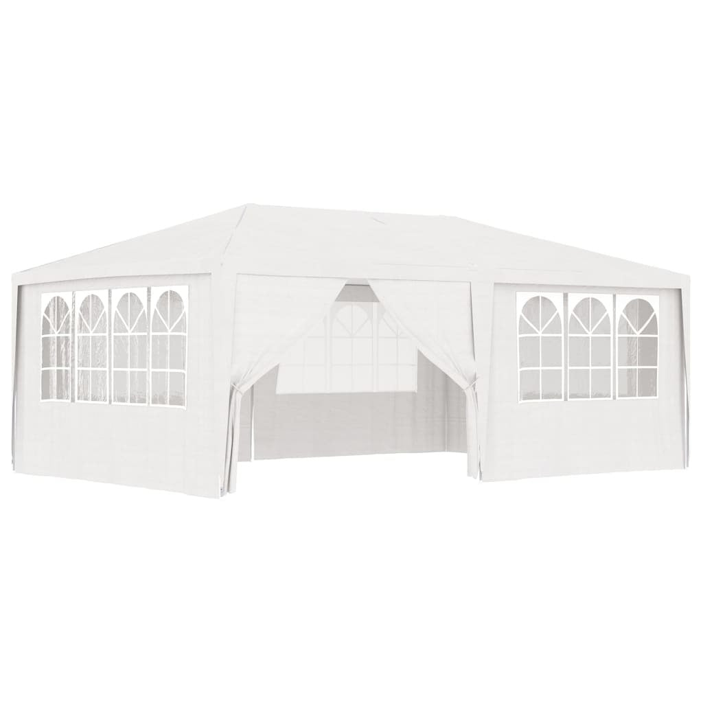 Professional Party Tent with Side Walls 4x6 m White 90 g/m?