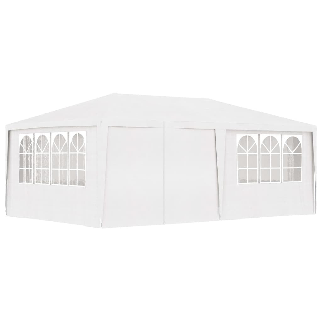 Professional Party Tent with Side Walls 4x6 m White 90 g/m?