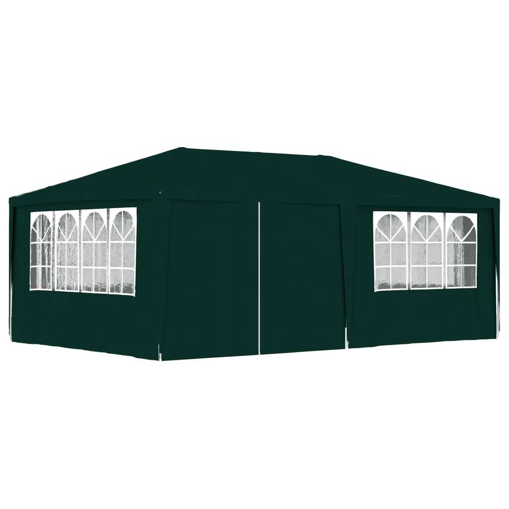 Professional Party Tent with Side Walls 4x6 m Green 90 g/m?