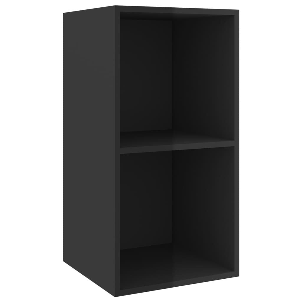  3 Piece TV Cabinet Set High Gloss Black Engineered Wood