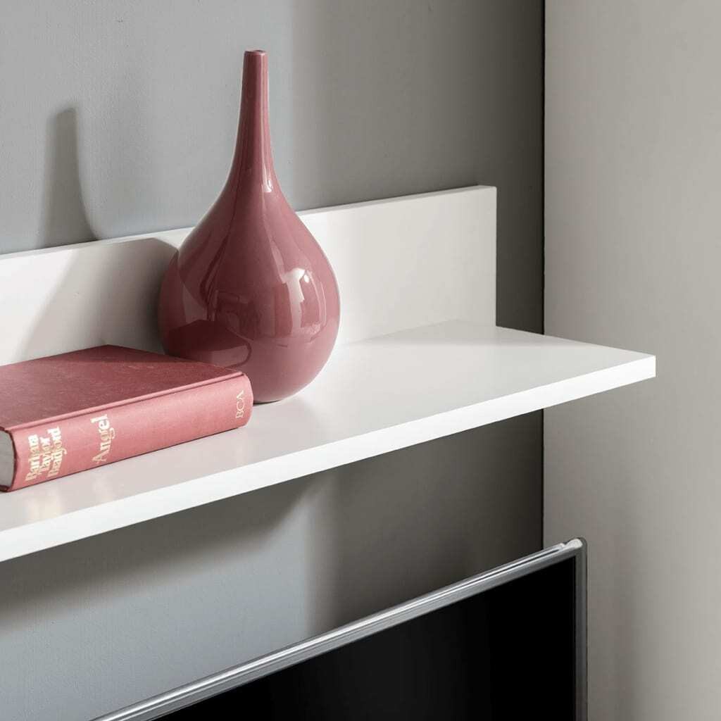 4 pcs Black High Gloss Wall Display Cabinet TV Unit with LED Lighting