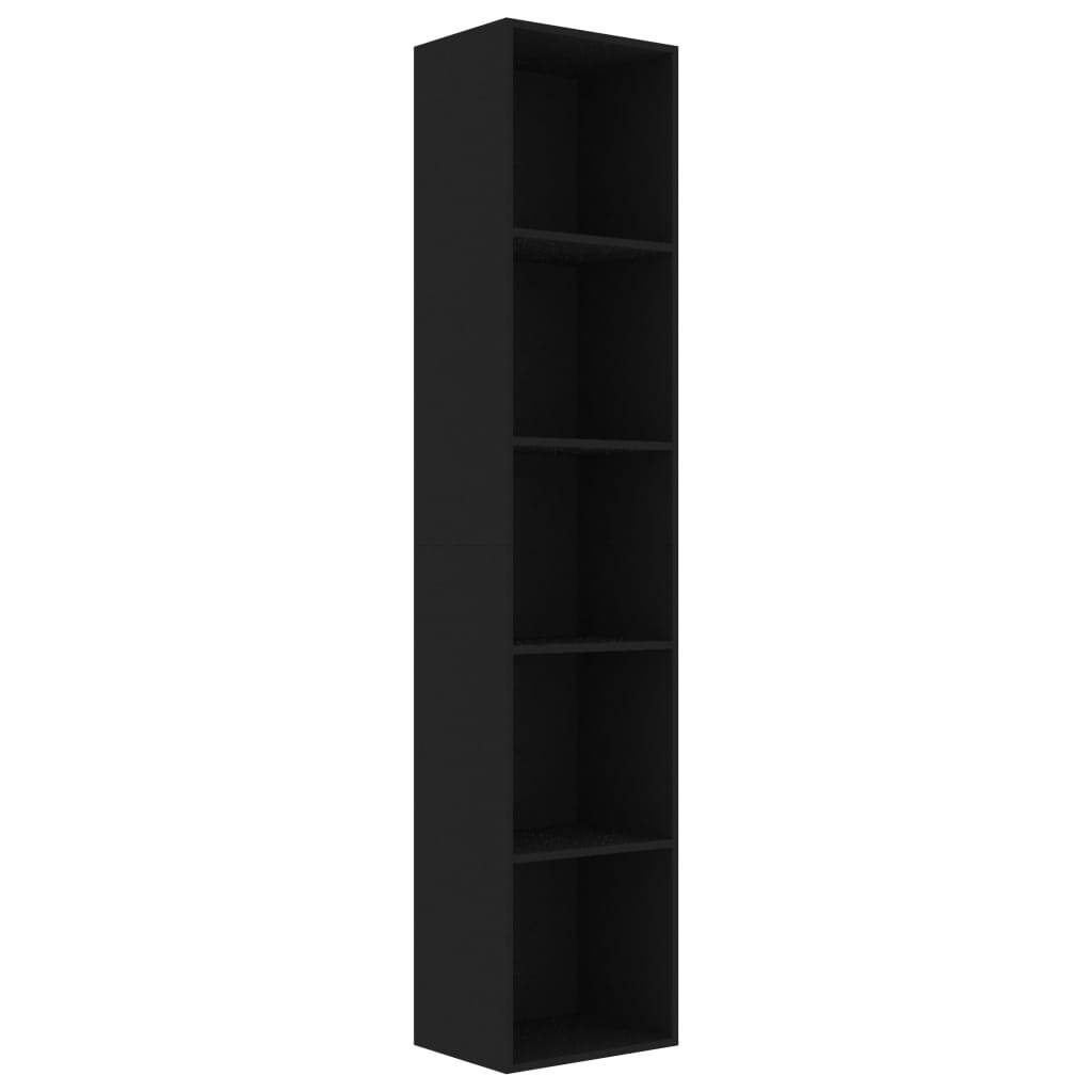 Book Cabinet Black 40x30x189 cm Engineered Wood