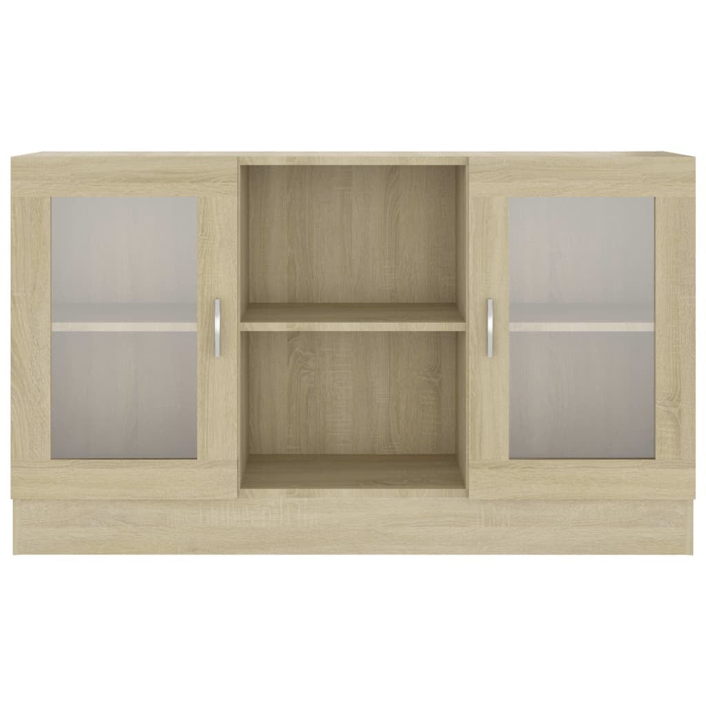 Vitrine Cabinet Sonoma Oak 120x30.5x70 cm Engineered Wood