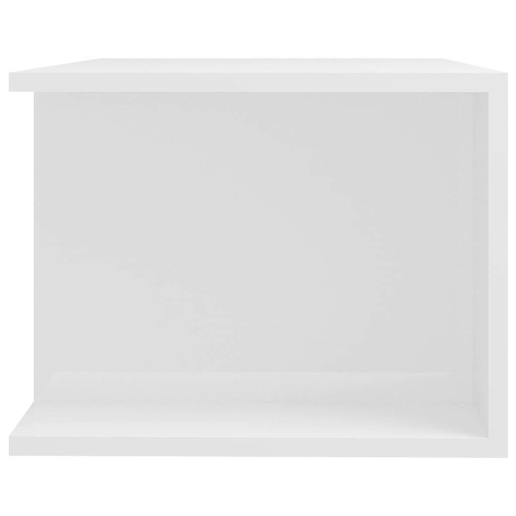 TV Cabinet with LED Lights High Gloss White 90x39x30 cm