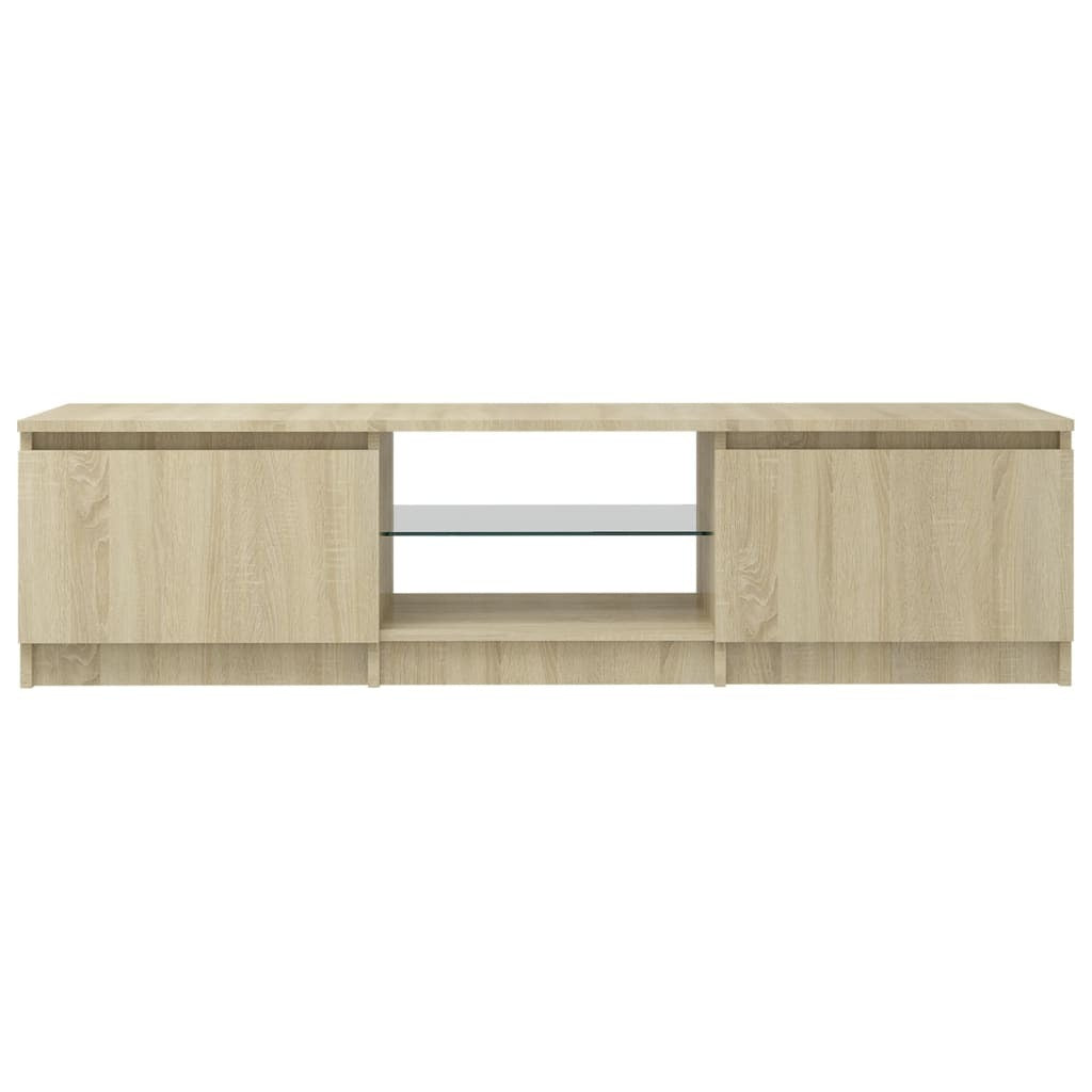 TV Cabinet with LED Lights Sonoma Oak 140x40x36 cm